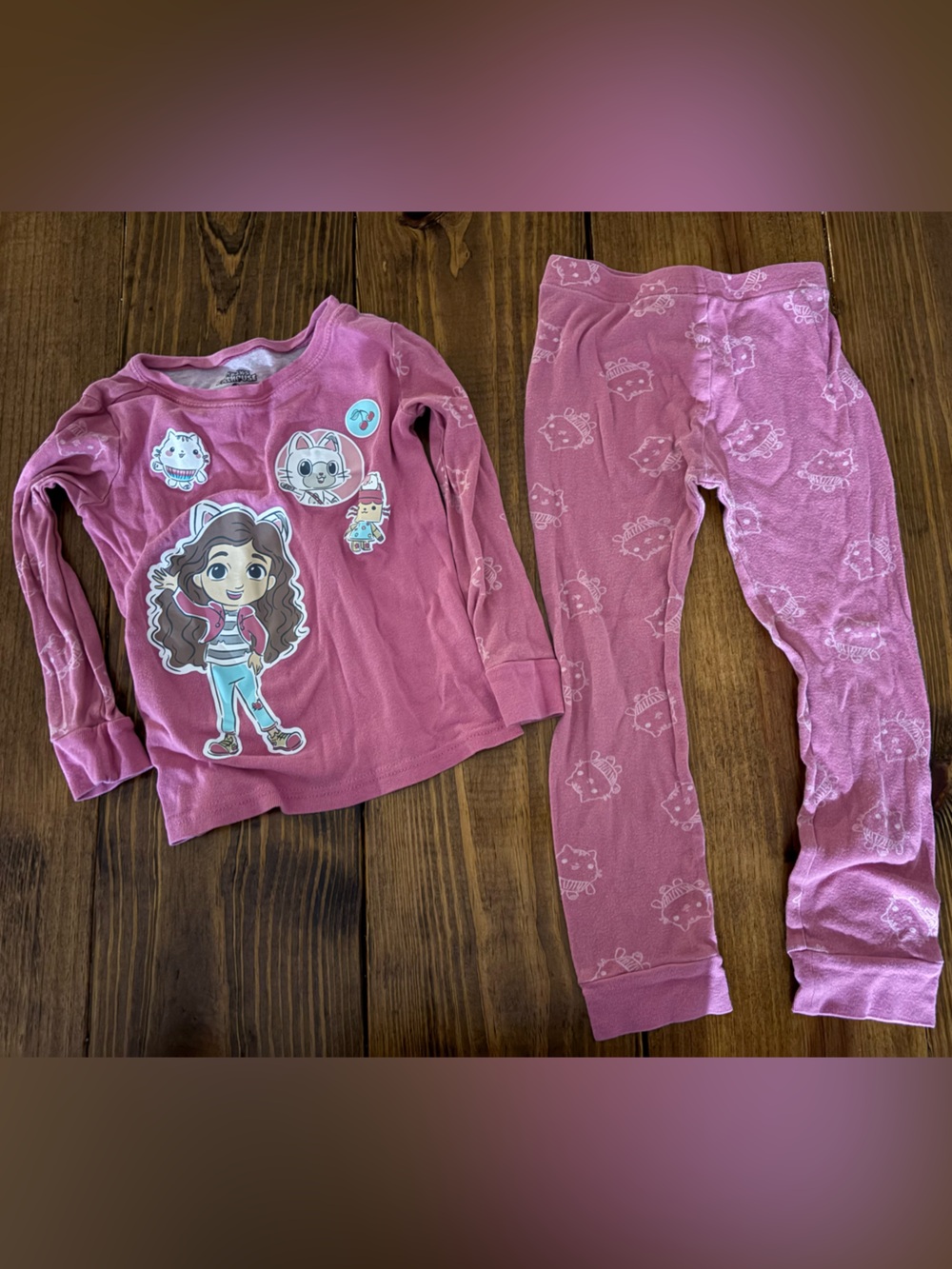 Gabby’s Dollhouse Pink Pajama Set - Cozy Long Sleeve Top & Pants